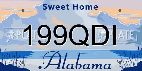 199QDI Alabama License Plate