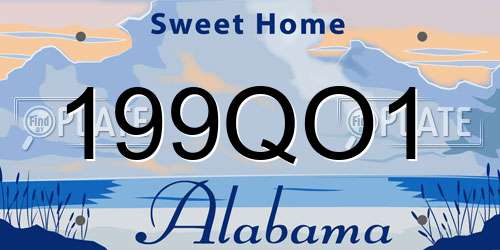 199QO1 Alabama License Plate