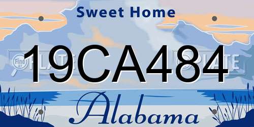 19CA484 Alabama License Plate