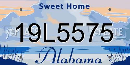 19L5575 Alabama License Plate