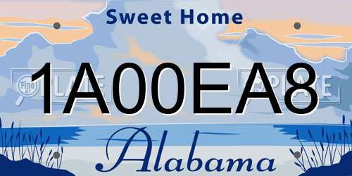 1A00EA8 Alabama License Plate