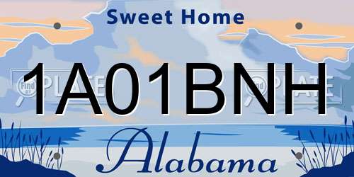 1A01BNH Alabama License Plate