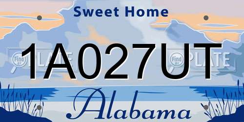 1A027UT Alabama License Plate