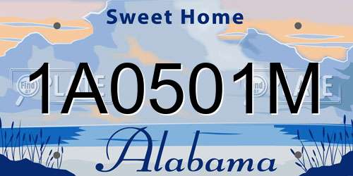 1A0501M Alabama License Plate