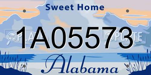 1A05573 Alabama License Plate