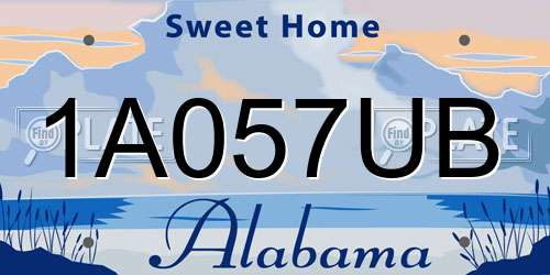1A057UB Alabama License Plate