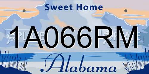 1A066RM Alabama License Plate