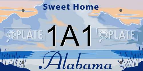 1A1 Alabama License Plate