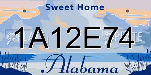 1A12E74 Alabama License Plate