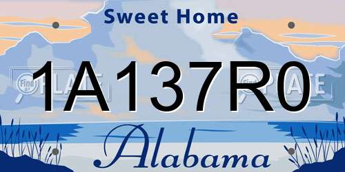 1A137R0 Alabama License Plate