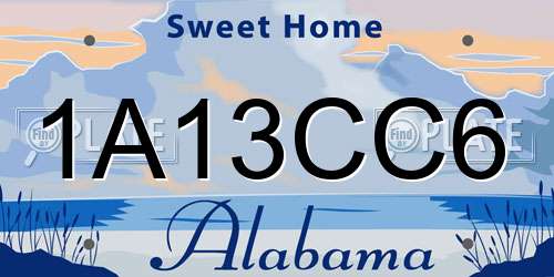 1A13CC6 Alabama License Plate