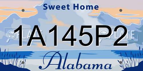 1A145P2 Alabama License Plate