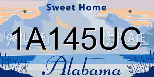 1A145UC Alabama License Plate