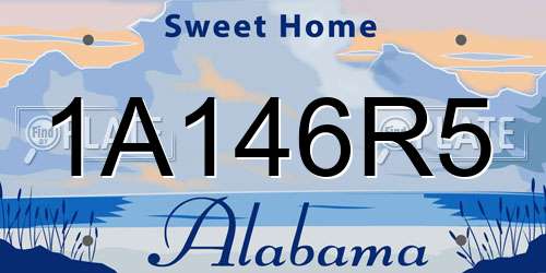 1A146R5 Alabama License Plate