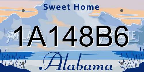 1A148B6 Alabama License Plate