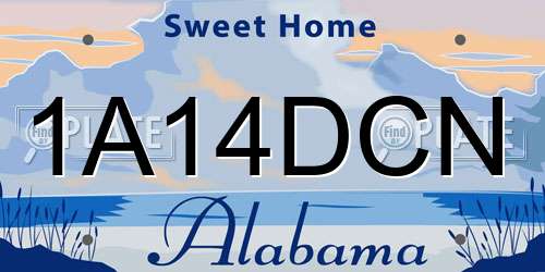 1A14DCN Alabama License Plate