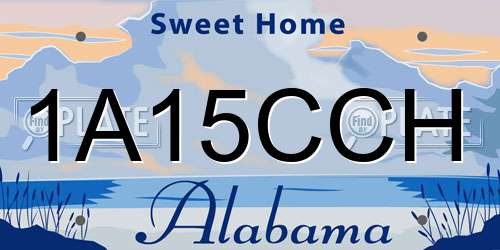 1A15CCH Alabama License Plate