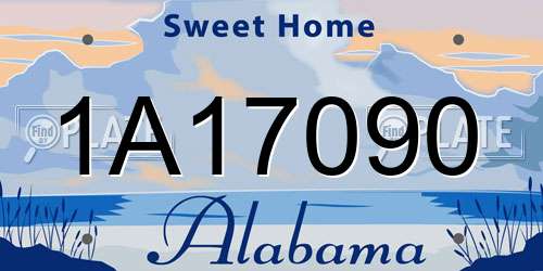 1A17090 Alabama License Plate