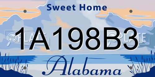 1A198B3 Alabama License Plate