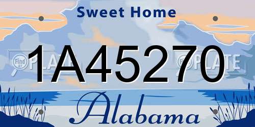 1A45270 Alabama License Plate