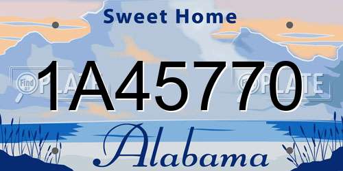 1A45770 Alabama License Plate