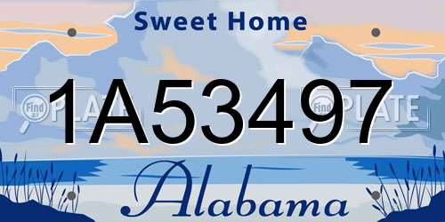 1A53497 Alabama License Plate