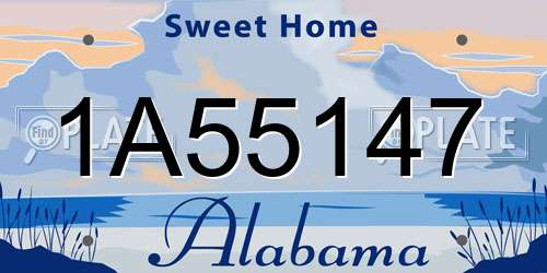 1A55147 Alabama License Plate