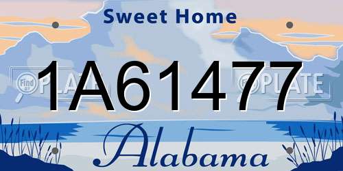 1A61477 Alabama License Plate
