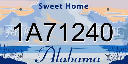 1A71240 Alabama License Plate