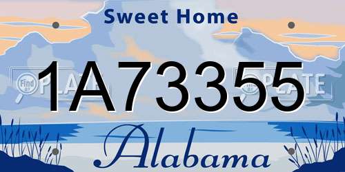 1A73355 Alabama License Plate