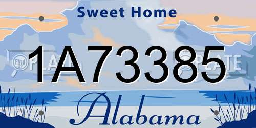 1A73385 Alabama License Plate