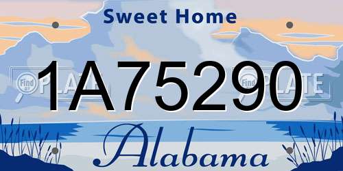 1A75290 Alabama License Plate