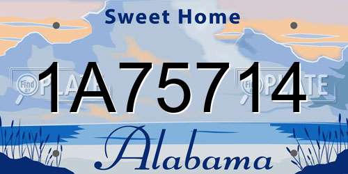 1A75714 Alabama License Plate