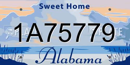 1A75779 Alabama License Plate