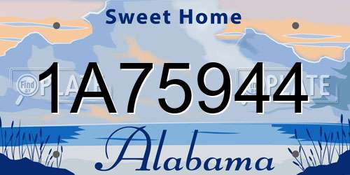 1A75944 Alabama License Plate