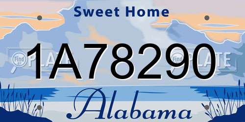 1A78290 Alabama License Plate