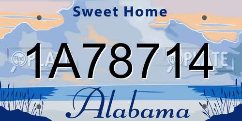 1A78714 Alabama License Plate