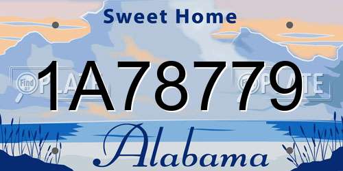 1A78779 Alabama License Plate