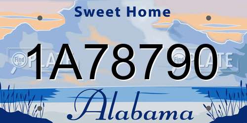 1A78790 Alabama License Plate