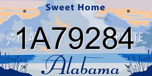 1A79284 Alabama License Plate