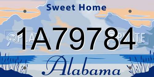 1A79784 Alabama License Plate