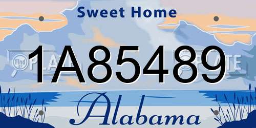 1A85489 Alabama License Plate