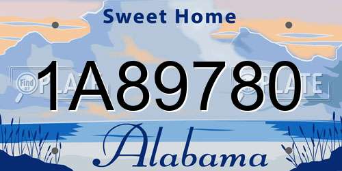 1A89780 Alabama License Plate