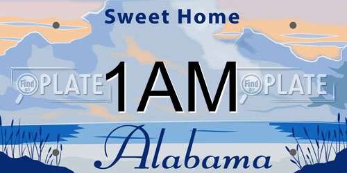 1AM Alabama License Plate
