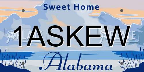 1ASKEW Alabama License Plate