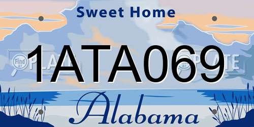 1ATA069 Alabama License Plate