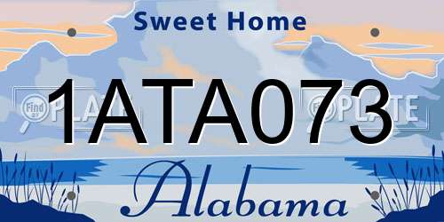 1ATA073 Alabama License Plate