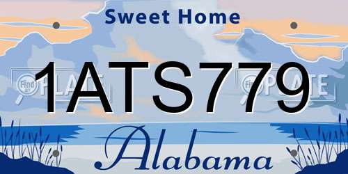 1ATS779 Alabama License Plate