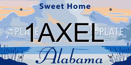 1AXEL Alabama License Plate
