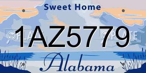 1AZ5779 Alabama License Plate